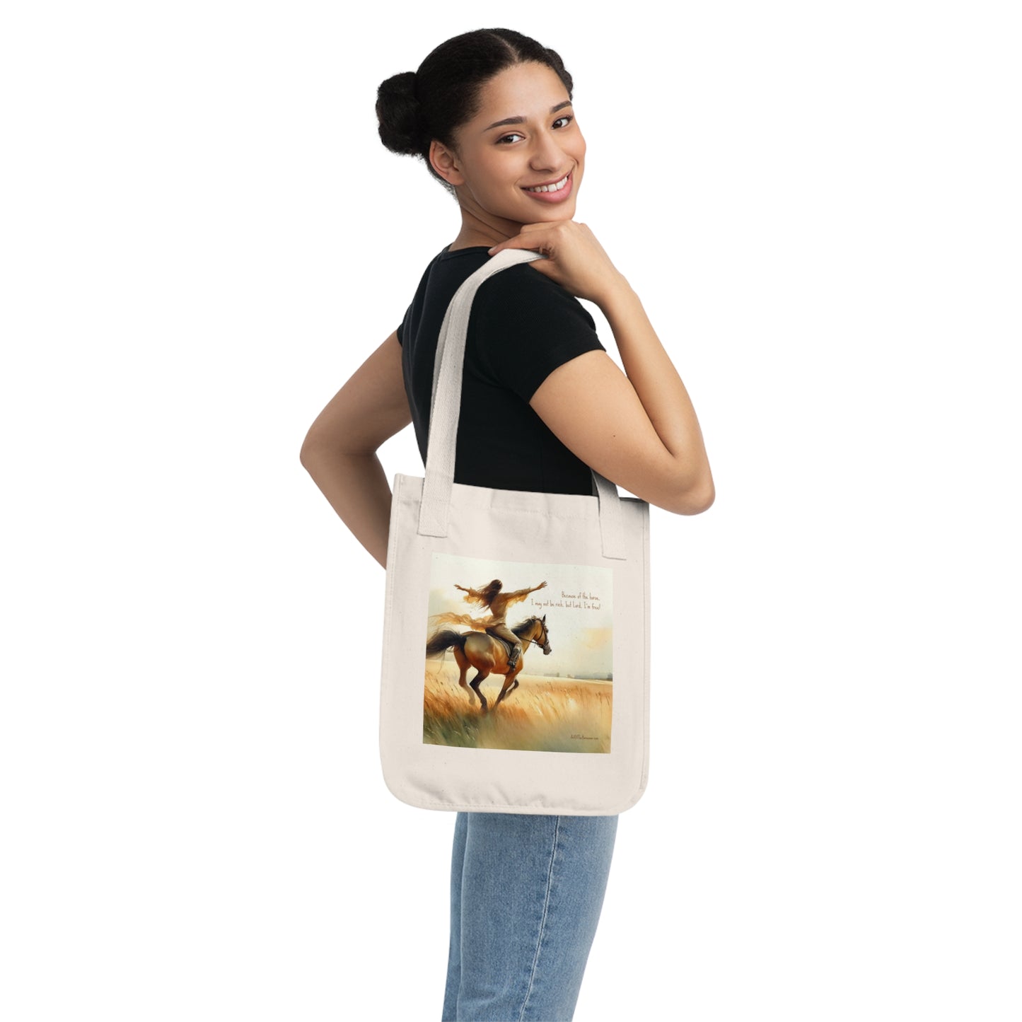 'I'm Free!' Organic Canvas Tote Bag
