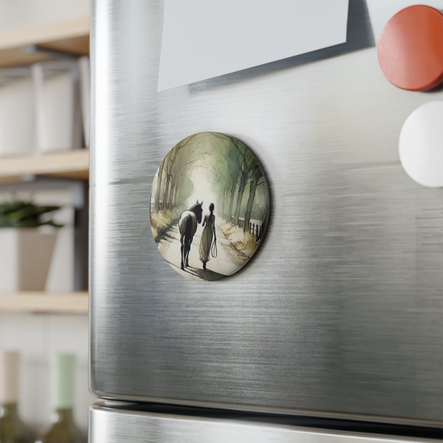 'Art of the Horseman' - Button Magnet