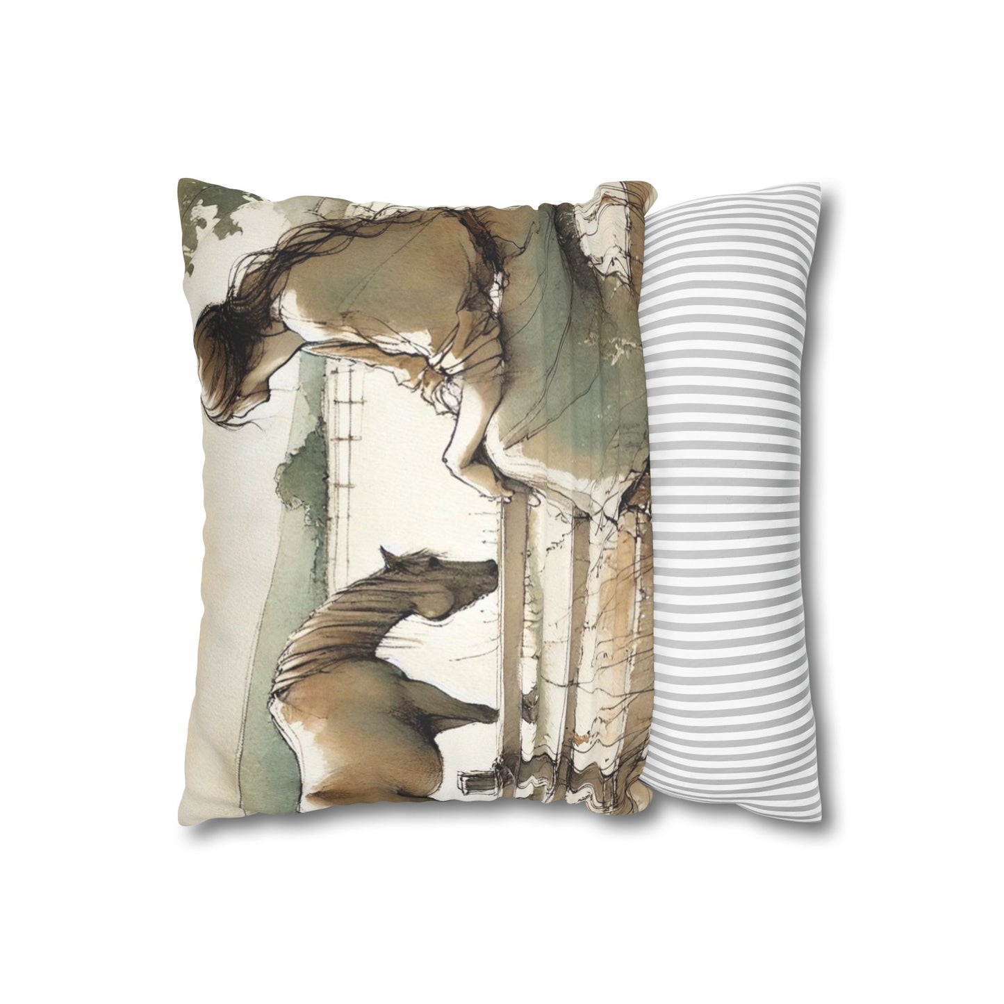 'My horse' Faux Suede Square Pillowcase