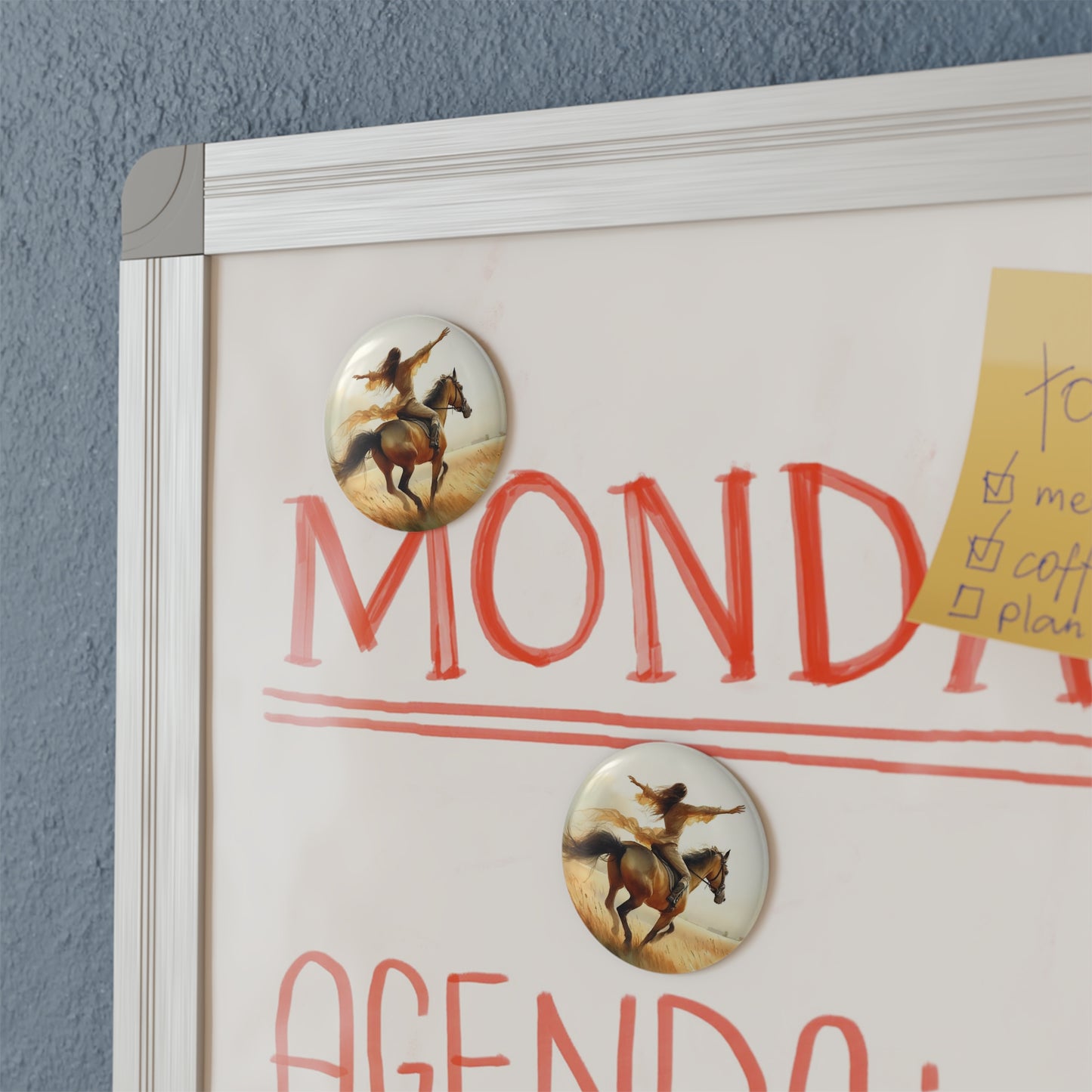 'Art of the Horseman' - Button Magnet