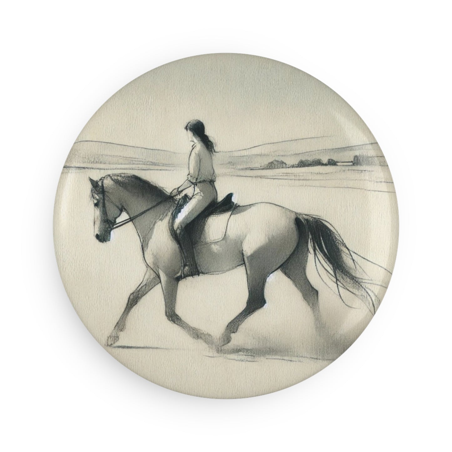 'Art of the Horseman' - Button Magnet