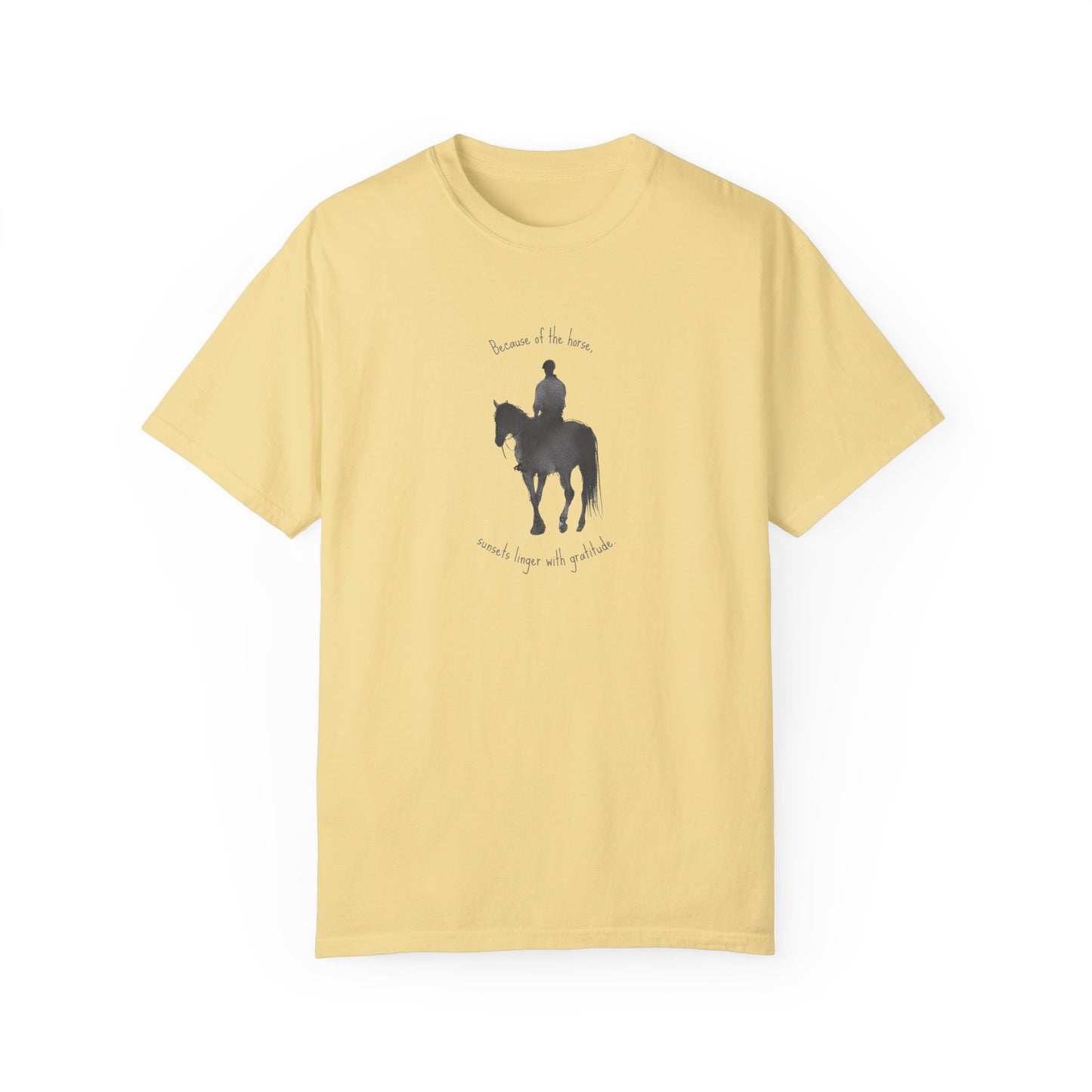 "Sunsets linger with gratitude" - Garment-Dyed T-shirt