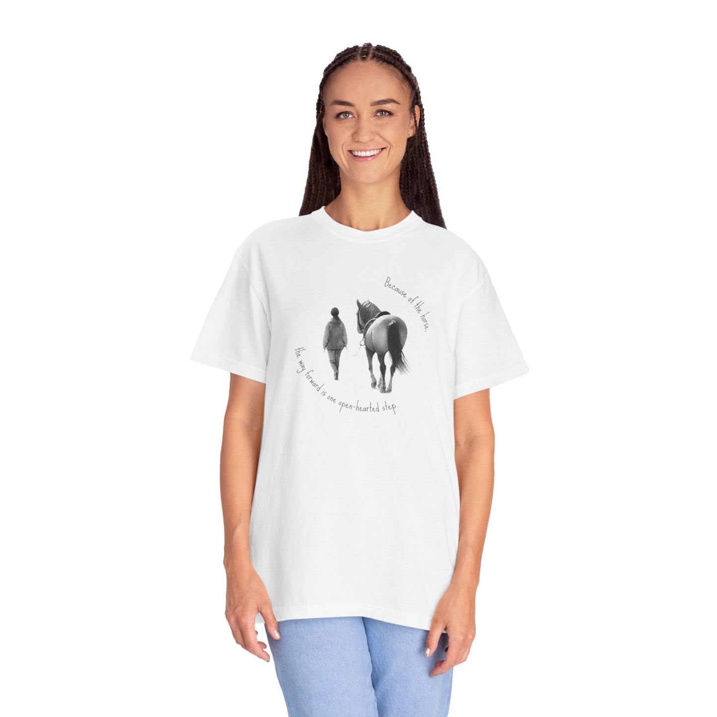 "Open-hearted step" - Garment-Dyed T-shirt