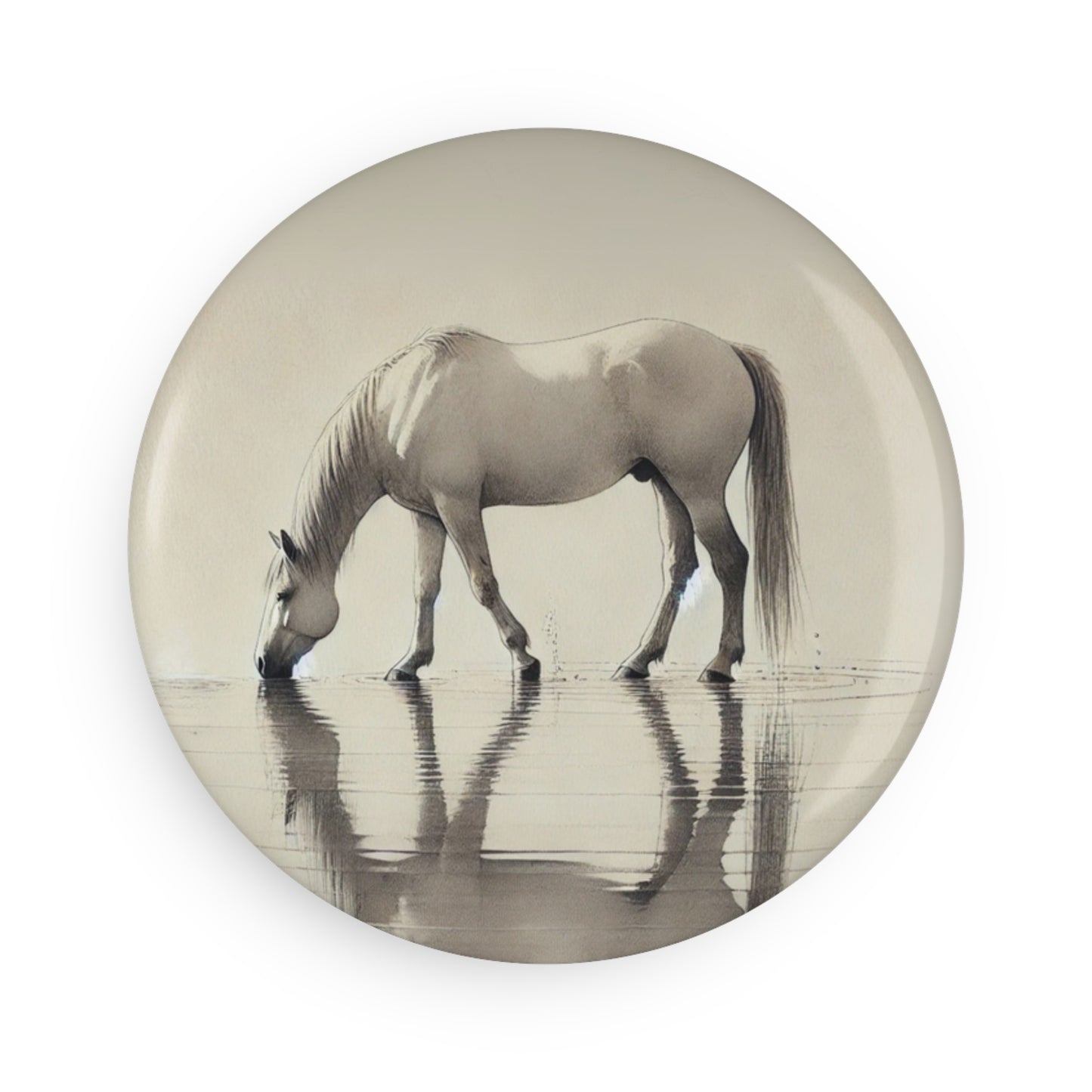 'Art of the Horseman' - Button Magnet