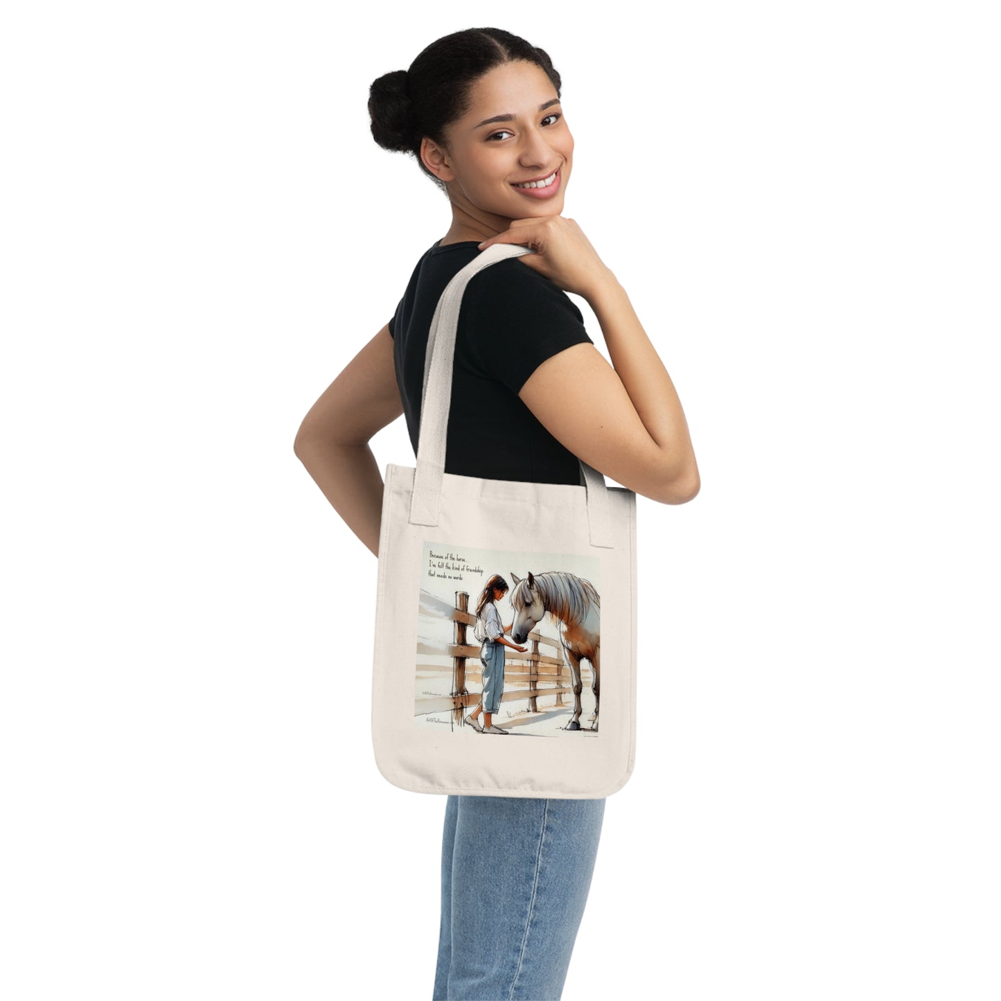 'My horse' Organic Canvas Tote Bag