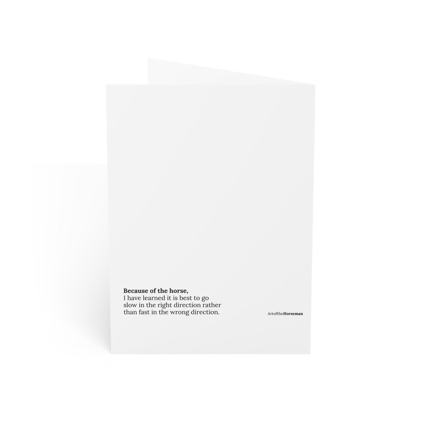 "Go slow in the right direction" - Greeting Card x10