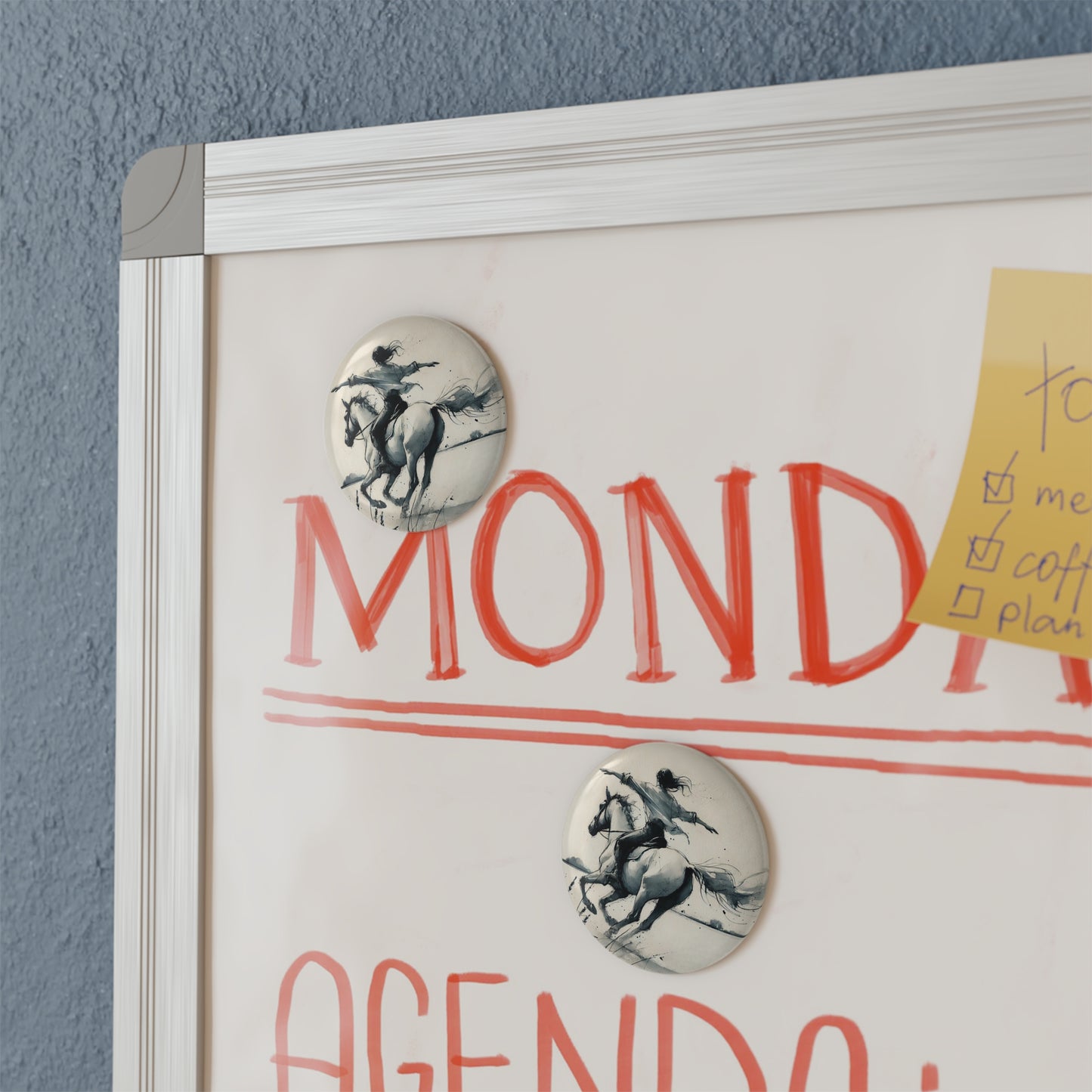 'Art of the Horseman' - Button Magnet