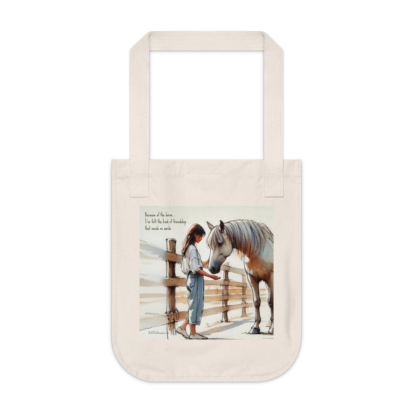 'My horse' Organic Canvas Tote Bag