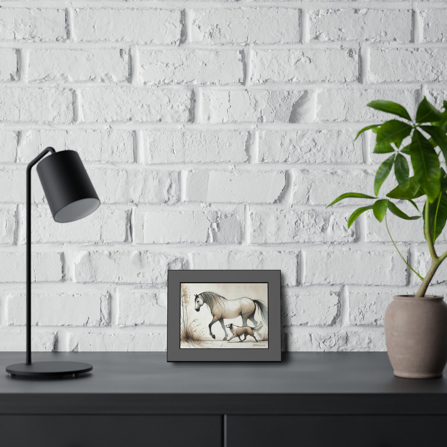 'Follow' Framed Paper Poster