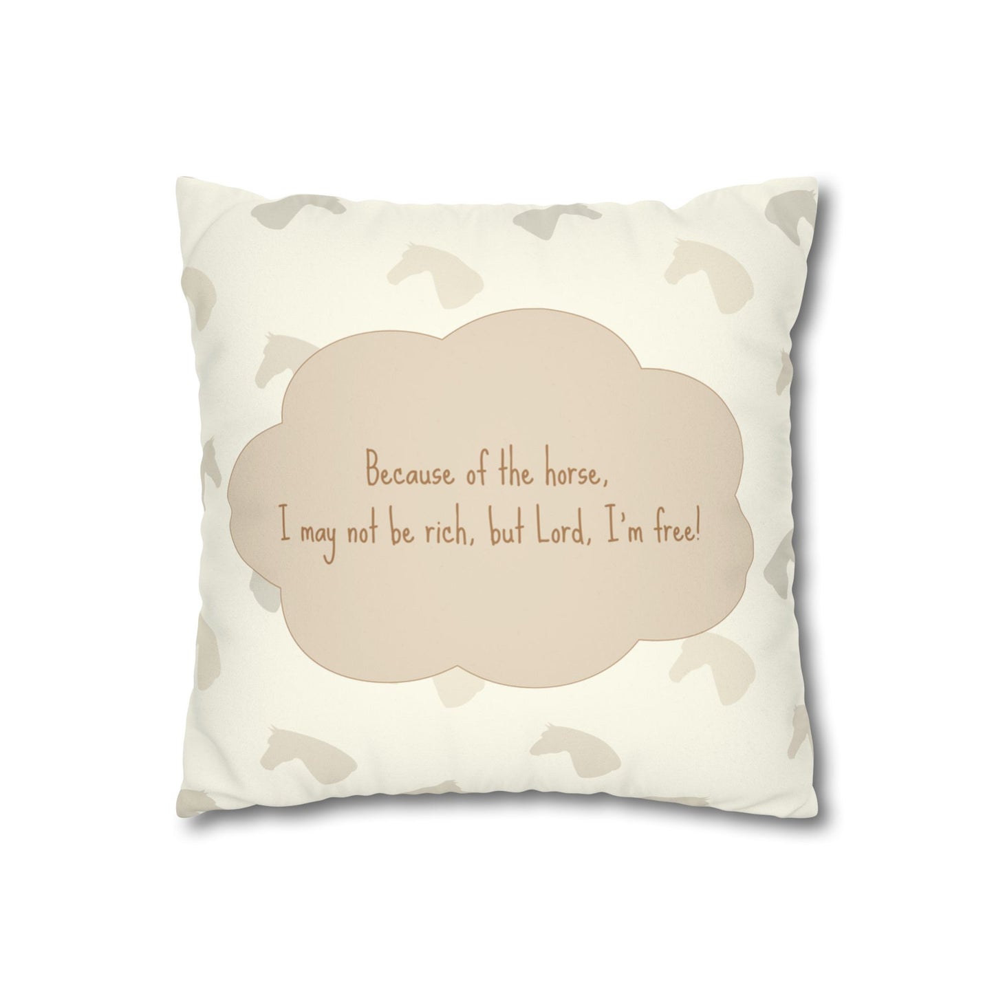 'Lord, I'm free' Faux Suede Square Pillowcase