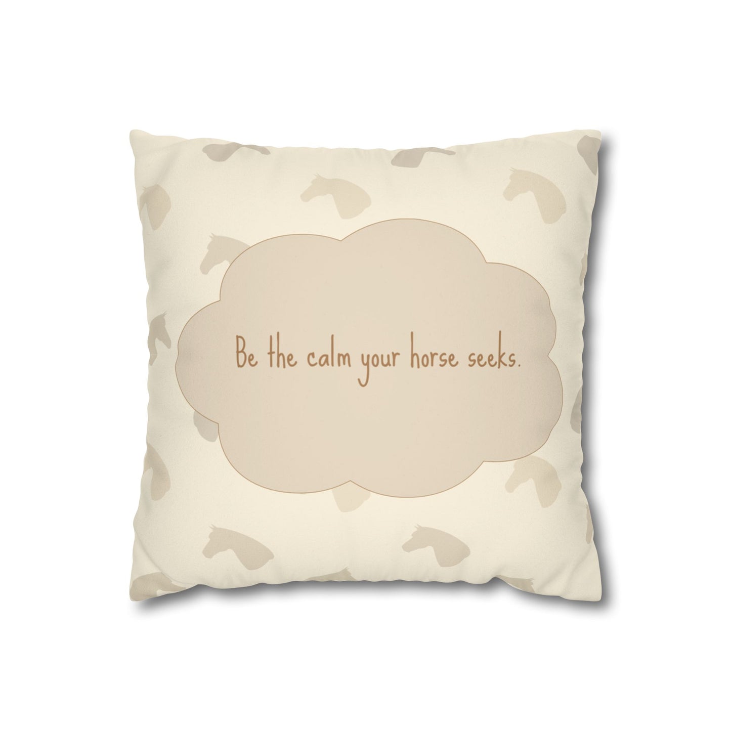 'Calm' Faux Suede Square Pillowcase