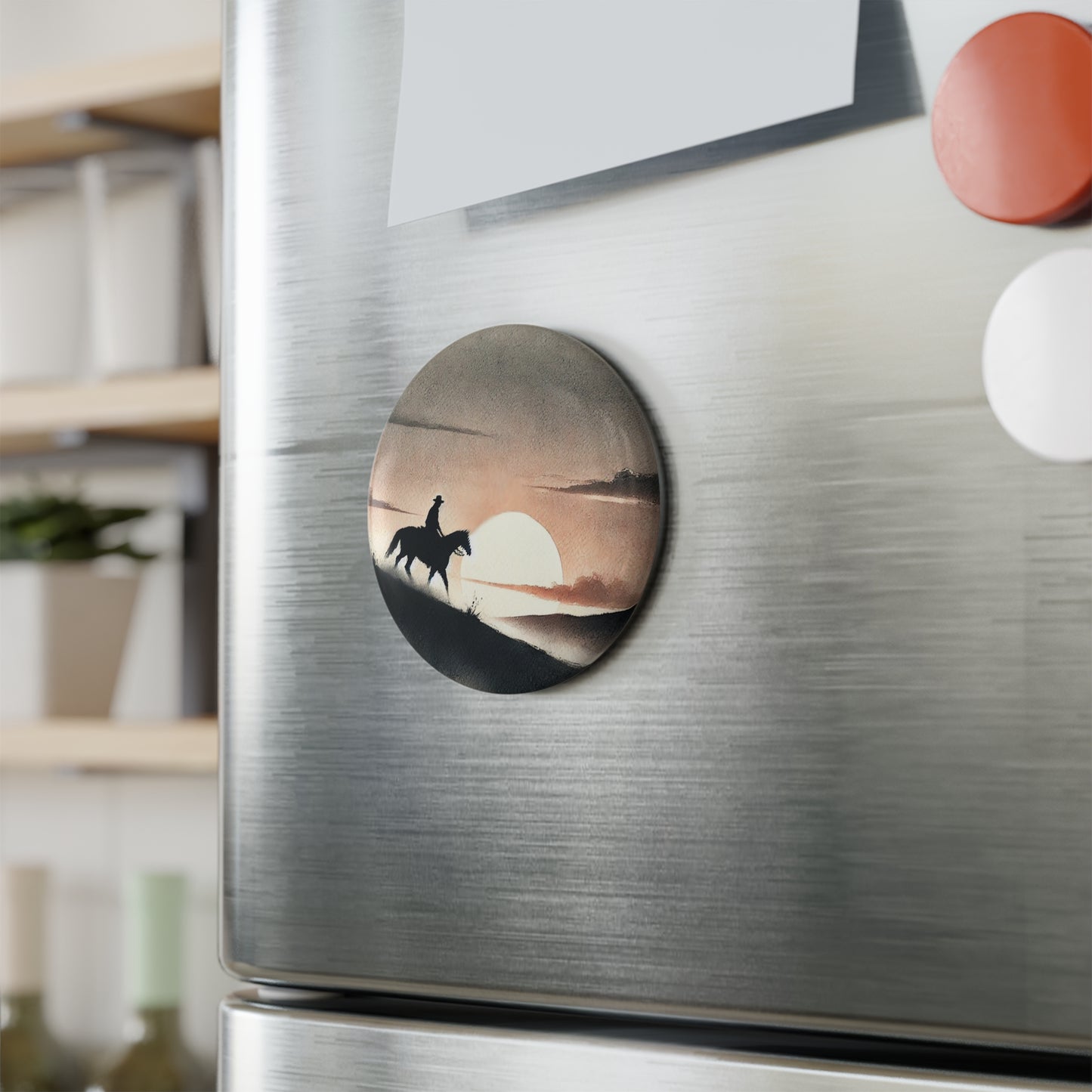'Art of the Horseman' - Button Magnet
