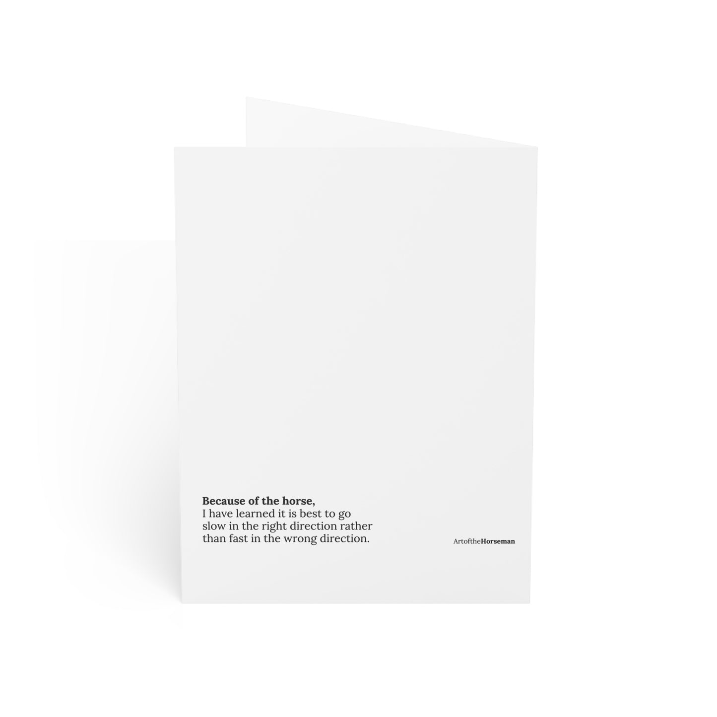 "Go slow in the right direction" - Greeting Card x10