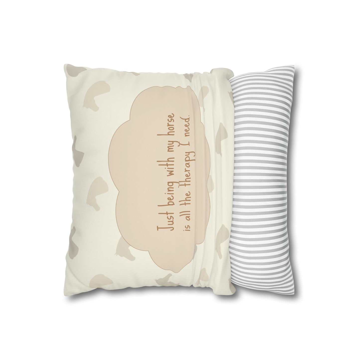 'Therapy' Faux Suede Square Pillowcase