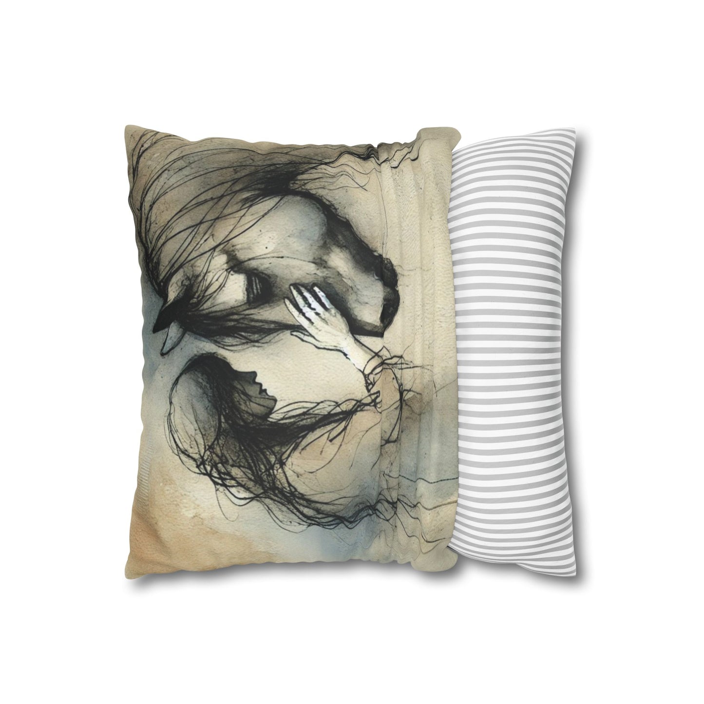 'Energy' Faux Suede Square Pillowcase