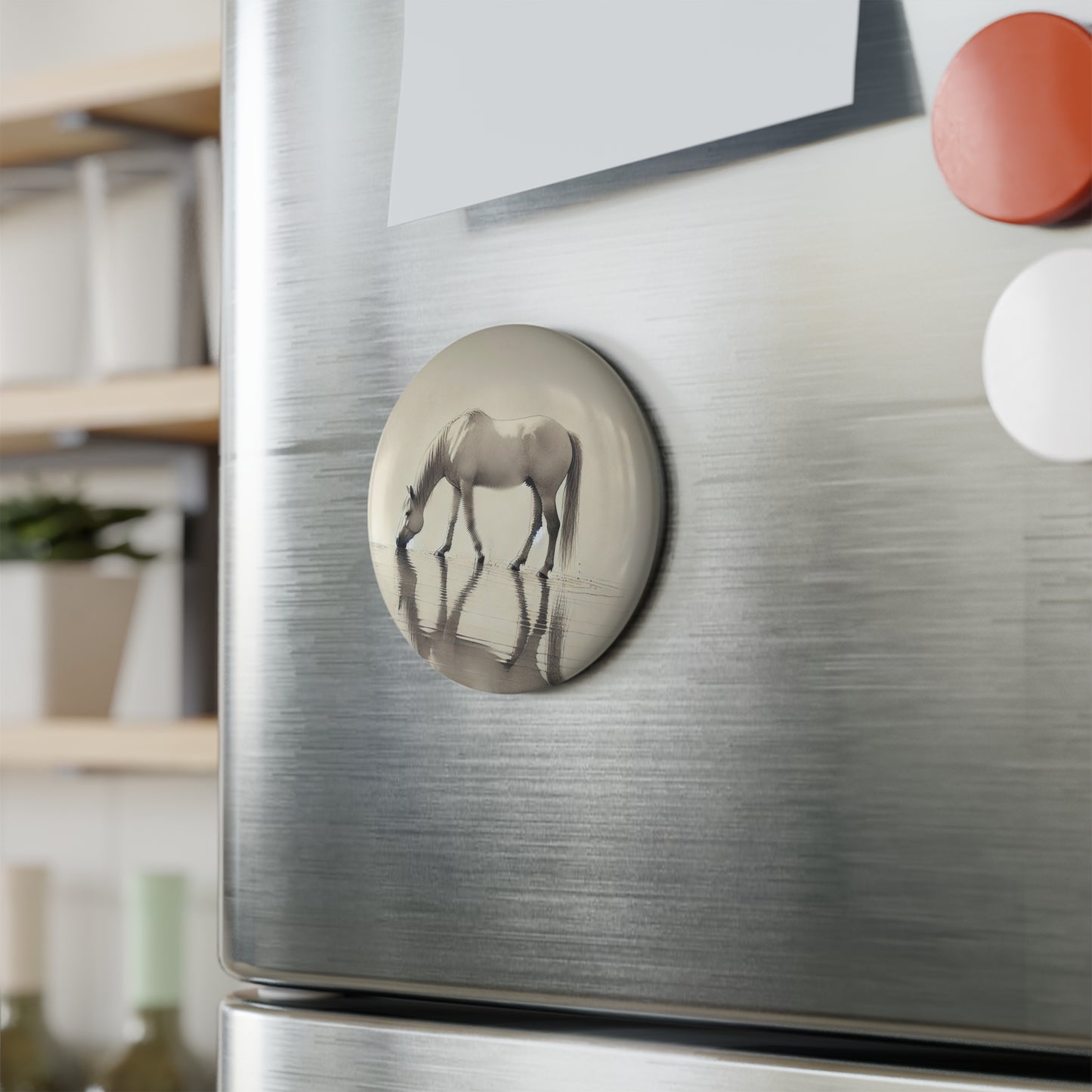 'Art of the Horseman' - Button Magnet