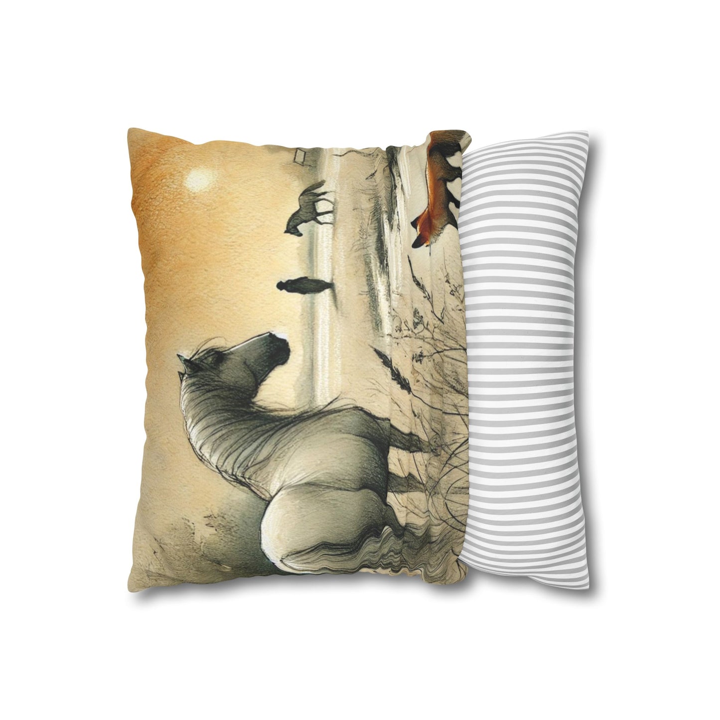 'Positivity' Faux Suede Square Pillowcase