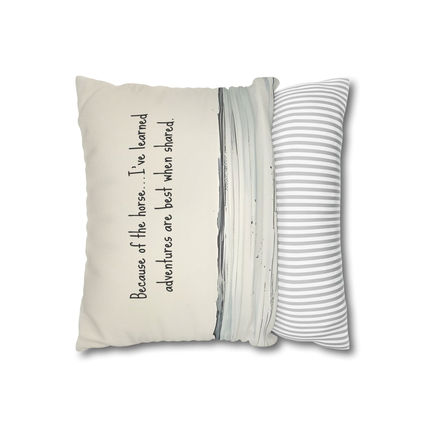 'Adventures' Faux Suede Square Pillowcase