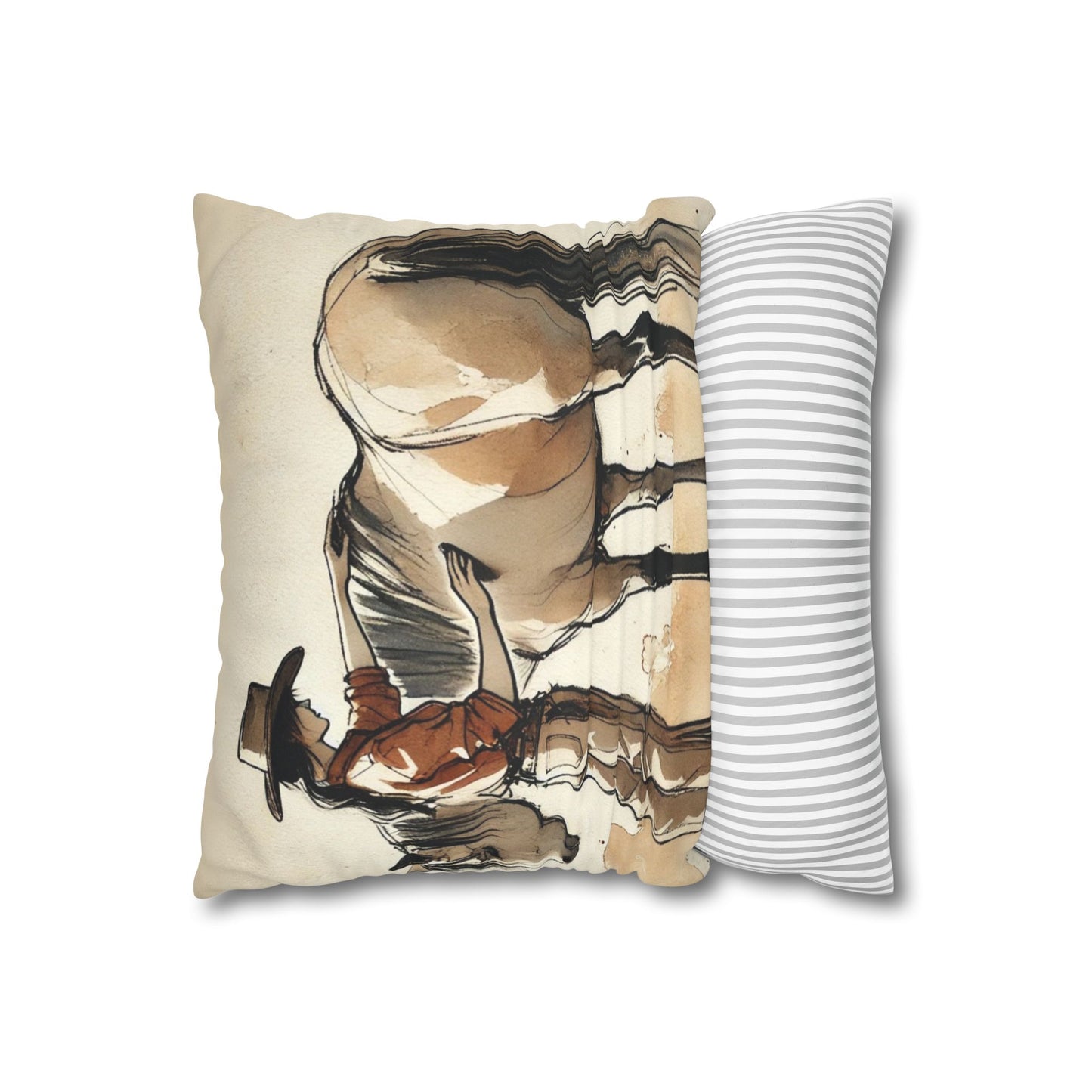 'Calm' Faux Suede Square Pillowcase