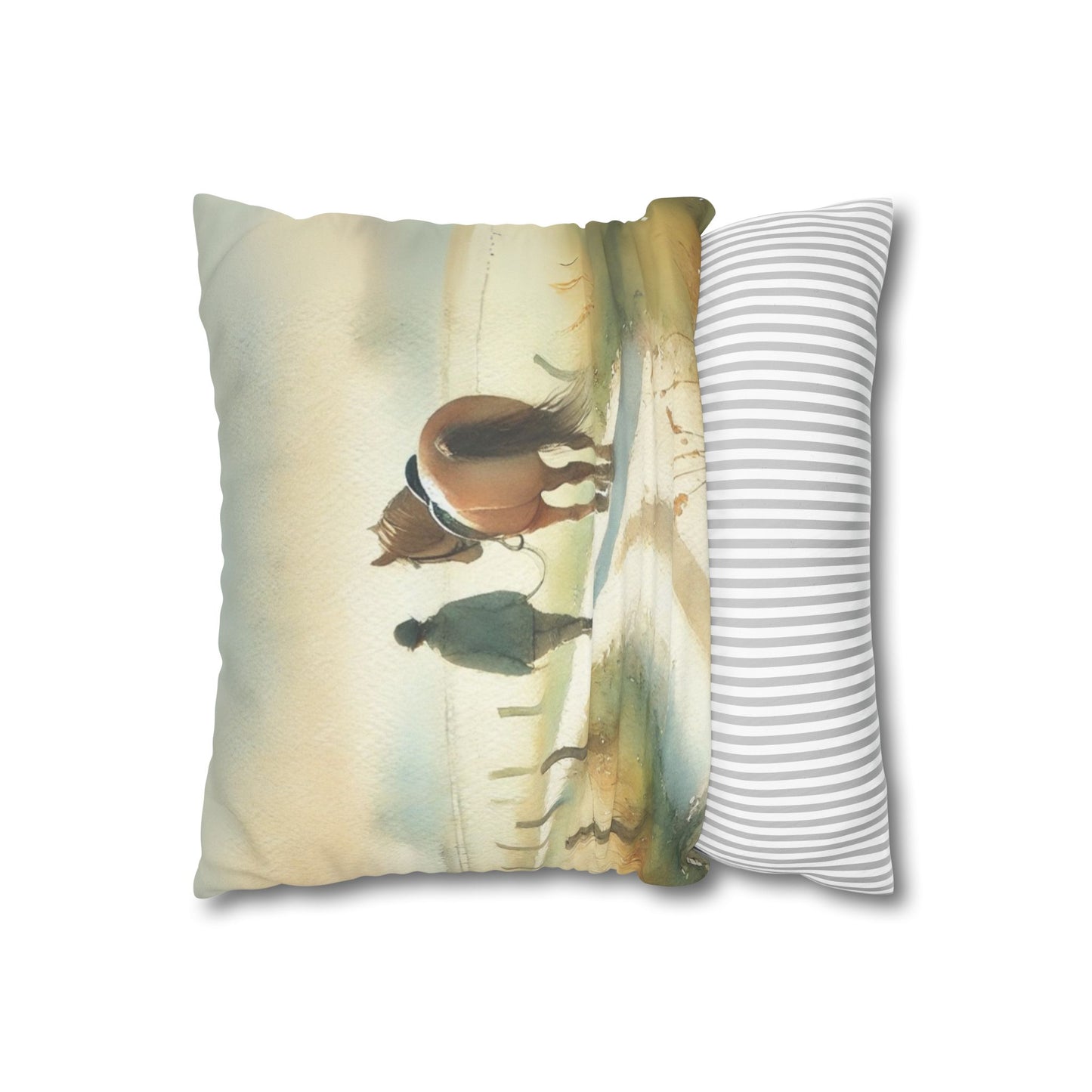 'Therapy' Faux Suede Square Pillowcase