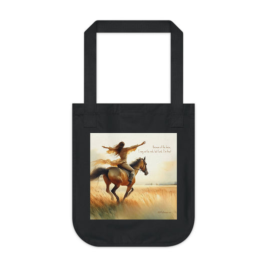 'I'm Free!' Organic Canvas Tote Bag