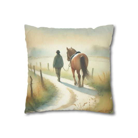 'Therapy' Faux Suede Square Pillowcase