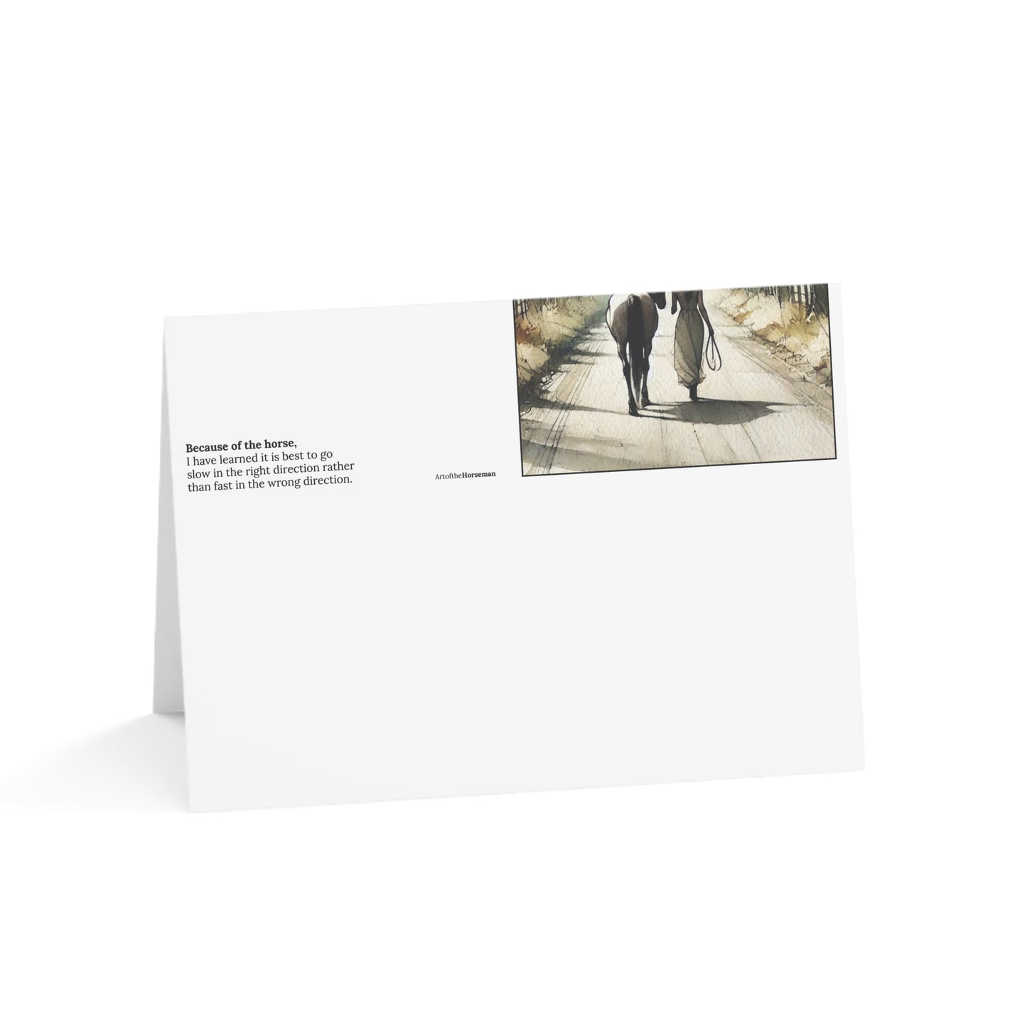 "Go slow in the right direction" - Greeting Card x10
