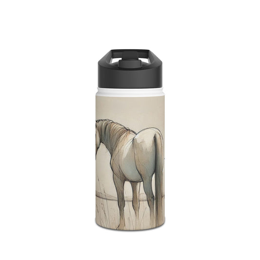 'Horse and bird' Stainless Steel Water Bottle - Insulated