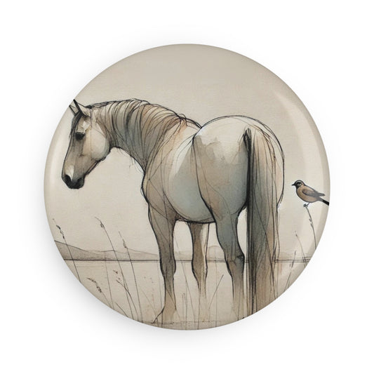 'Art of the Horseman' - Button Magnet