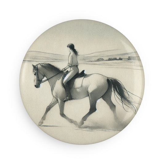'Art of the Horseman' - Button Magnet