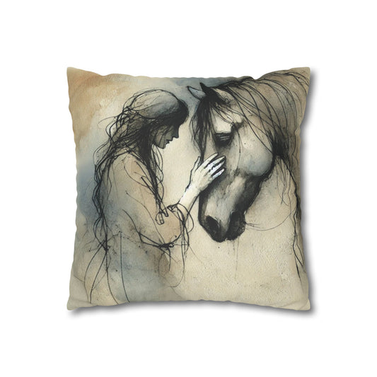 'Energy' Faux Suede Square Pillowcase