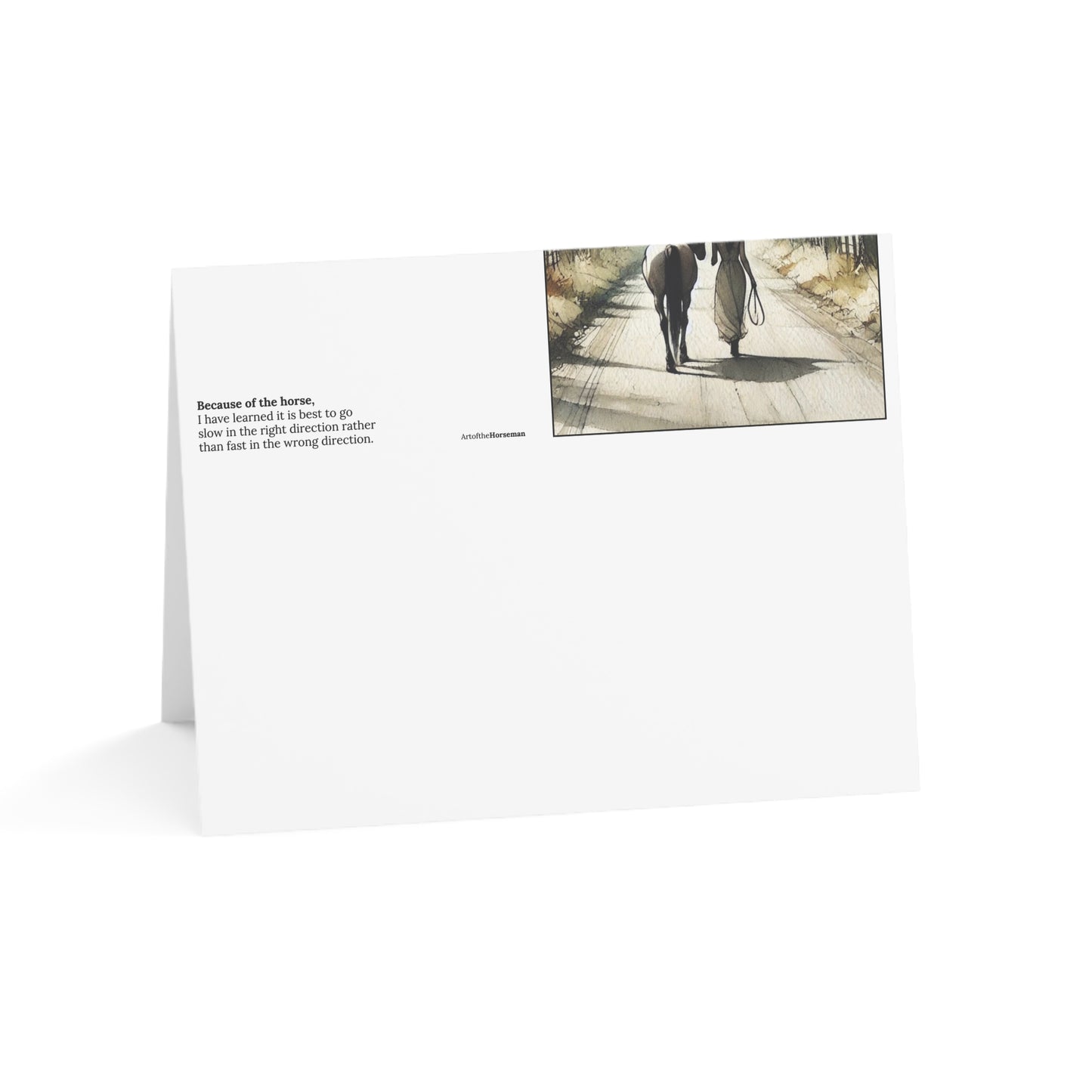 "Go slow in the right direction" - Greeting Card x10