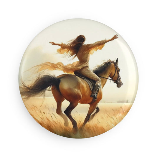 'Art of the Horseman' - Button Magnet