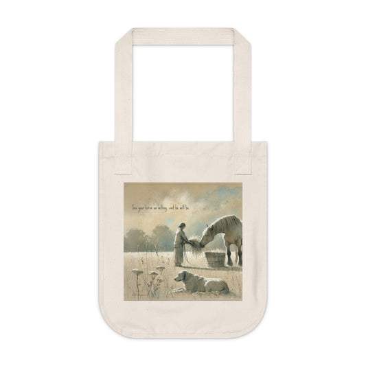 'Field' Organic Canvas Tote Bag
