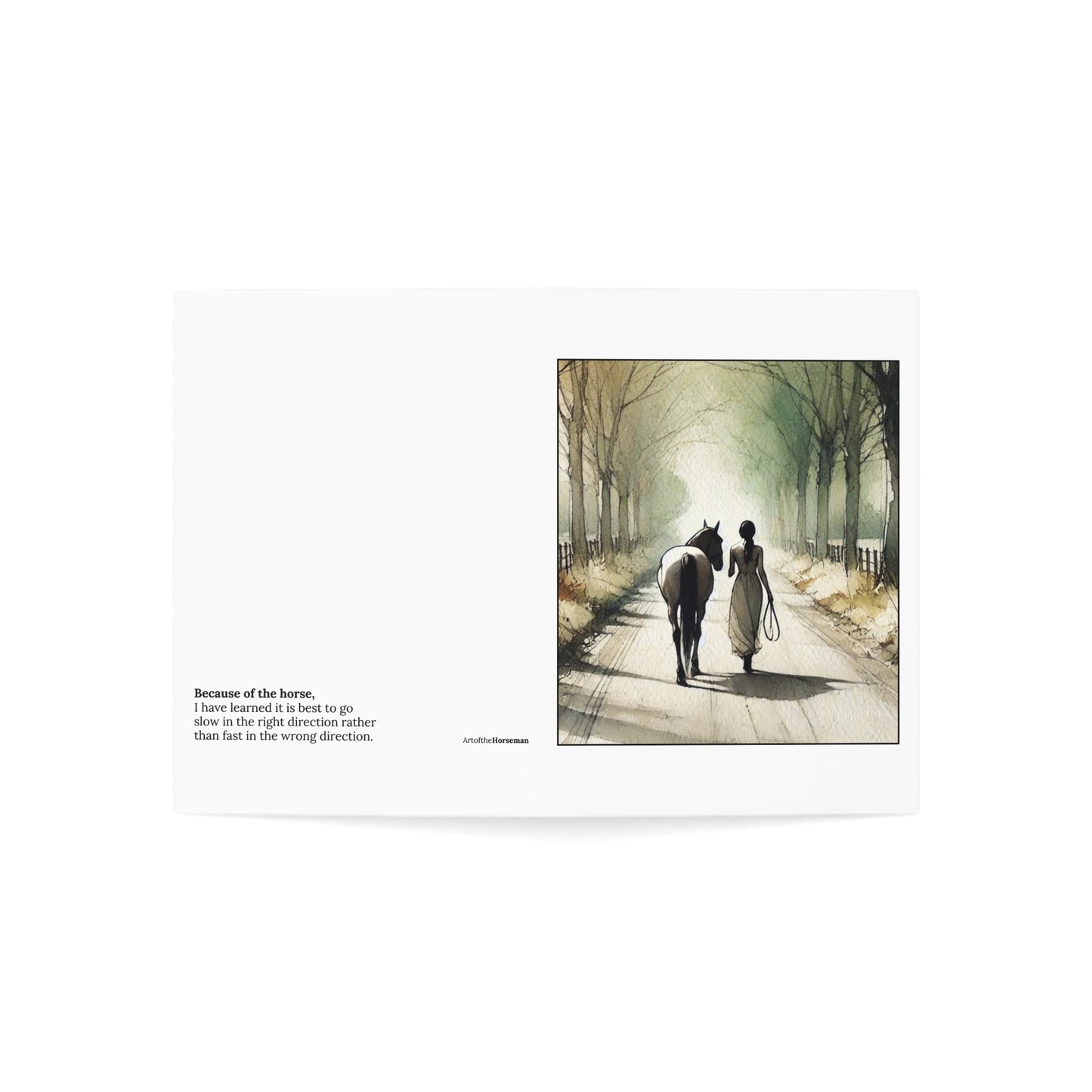 "Go slow in the right direction" - Greeting Card x10