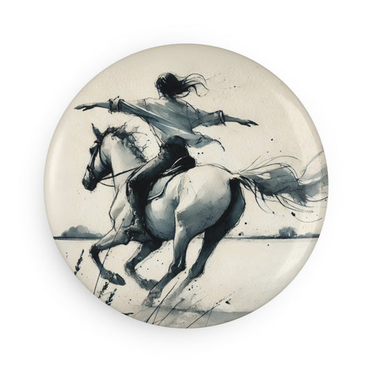 'Art of the Horseman' - Button Magnet