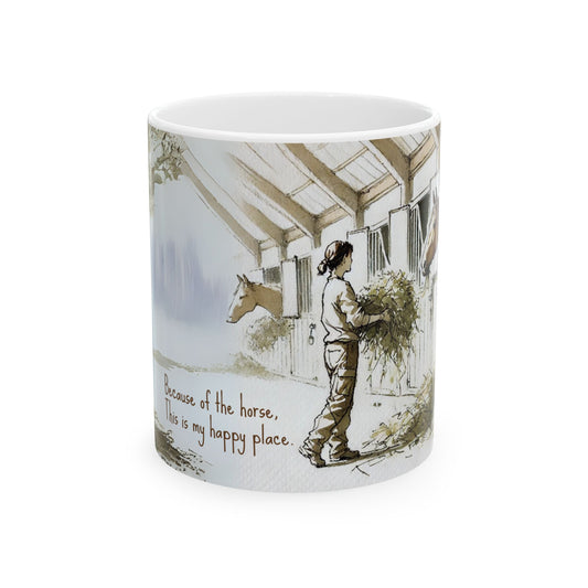 'Happy Place' - Ceramic Mug 11oz