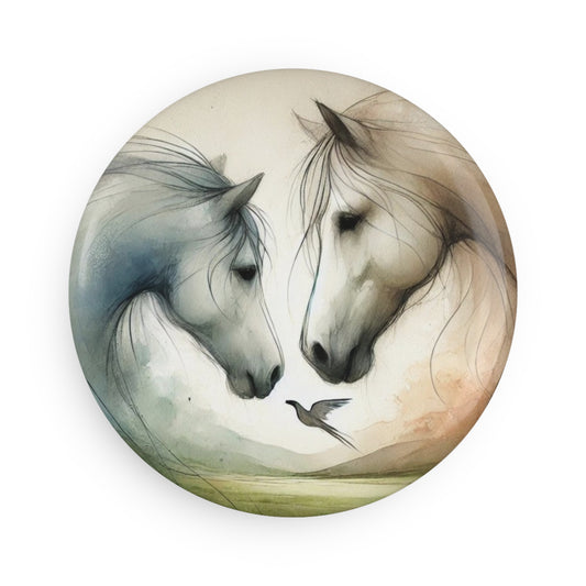 'Art of the Horseman' - Button Magnet