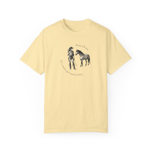 "Quiet moments of waiting" - Garment-Dyed T-shirt