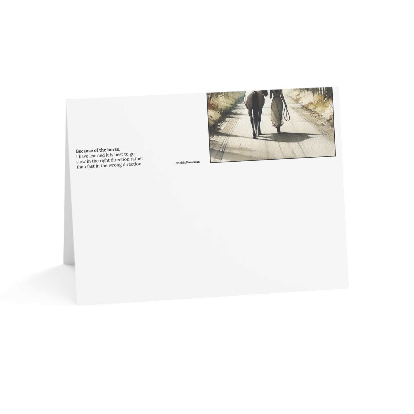 "Go slow in the right direction" - Greeting Card x10