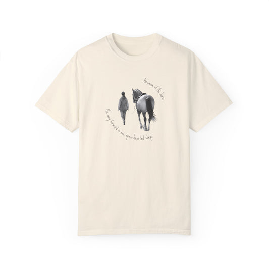 "Open-hearted step" - Garment-Dyed T-shirt