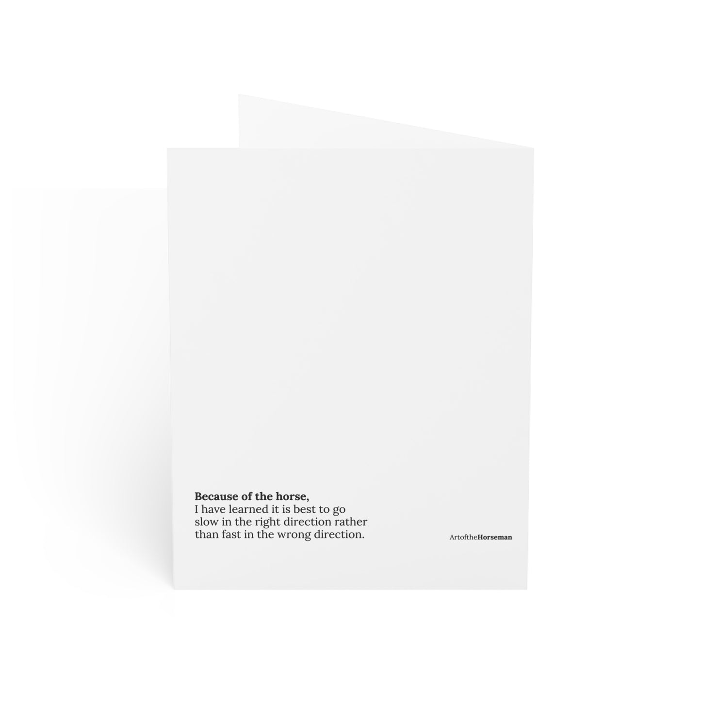 "Go slow in the right direction" - Greeting Card x10